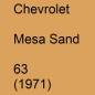 Preview: Chevrolet, Mesa Sand, 63 (1971).